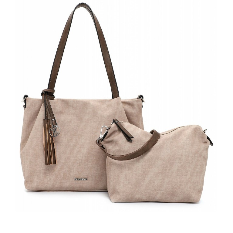 Shopper Elke Bag in Bag zweiteiliges Set Sand, Farbe: beige, Marke: Emily & Noah, EAN: 4049391336905, Bild 1 von 5