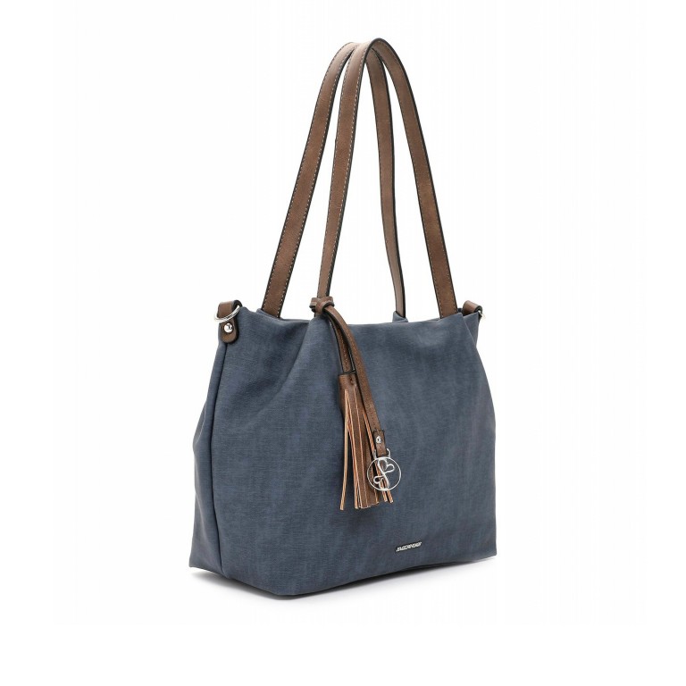 Shopper Elke Bag in Bag zweiteiliges Set Blue, Farbe: blau/petrol, Marke: Emily & Noah, EAN: 4049391336912, Bild 3 von 5