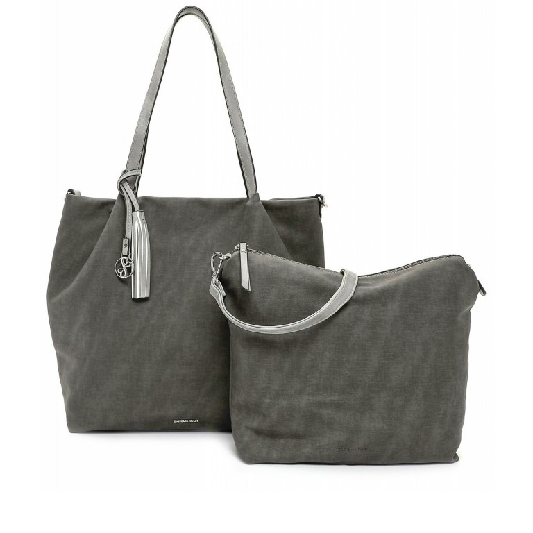 Shopper Elke Bag in Bag zweiteiliges Set Grey, Farbe: grau, Marke: Emily & Noah, EAN: 4049391320232, Bild 1 von 5