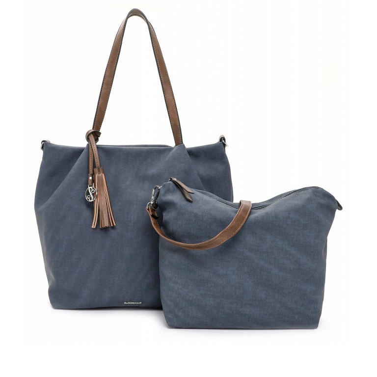 Shopper Elke Bag in Bag zweiteiliges Set Blue, Farbe: blau/petrol, Marke: Emily & Noah, EAN: 4049391336981, Bild 1 von 5