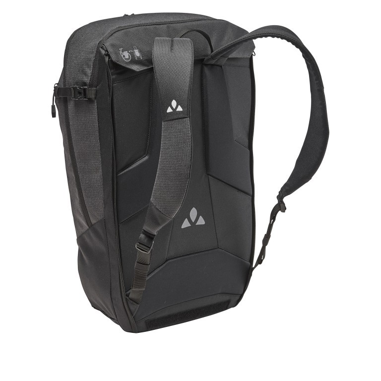 Fahrradtasche / Rucksack Cycle 28 II Luminum für Gepäckträger Black, Farbe: schwarz, Marke: Vaude, EAN: 4062218380349, Abmessungen in cm: 32x54x25, Bild 3 von 8