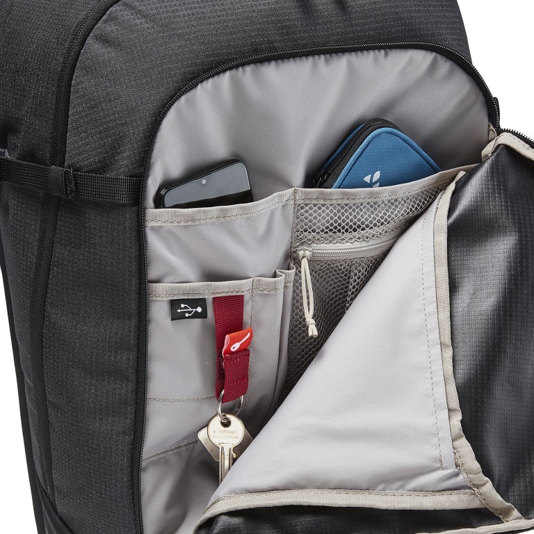 Fahrradtasche / Rucksack Cycle 28 II Luminum für Gepäckträger Black, Farbe: schwarz, Marke: Vaude, EAN: 4062218380349, Abmessungen in cm: 32x54x25, Bild 7 von 8