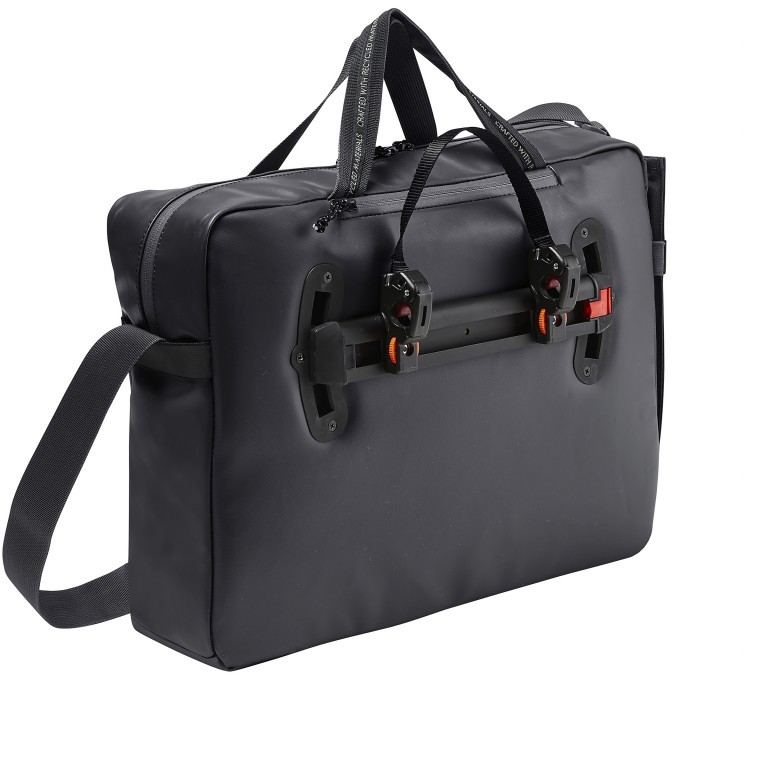 Fahrradtasche Mineo Commuter Briefcase 20 für Gepäckträgerbefestigung Black, Farbe: schwarz, Marke: Vaude, EAN: 4062218380103, Abmessungen in cm: 42x31x11, Bild 3 von 6