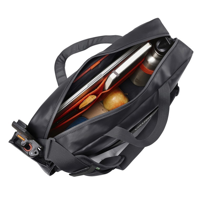 Fahrradtasche Mineo Commuter Briefcase 20 für Gepäckträgerbefestigung Black, Farbe: schwarz, Marke: Vaude, EAN: 4062218380103, Abmessungen in cm: 42x31x11, Bild 5 von 6