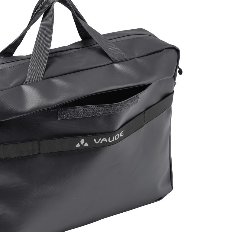 Fahrradtasche Mineo Commuter Briefcase 20 für Gepäckträgerbefestigung Black, Farbe: schwarz, Marke: Vaude, EAN: 4062218380103, Abmessungen in cm: 42x31x11, Bild 6 von 6