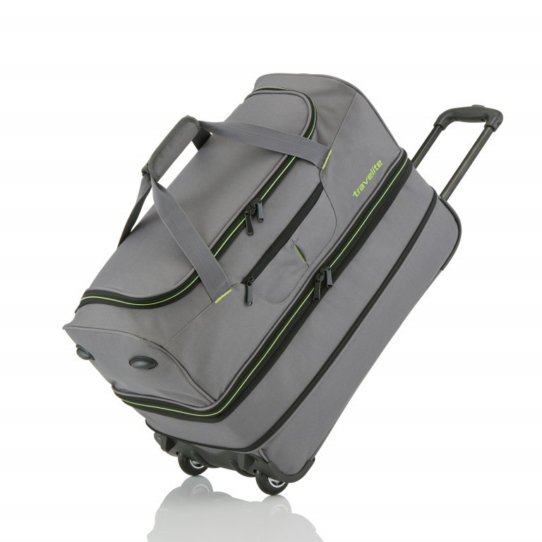 Reisetasche Basics Grau Grün, Farbe: grau, Marke: Travelite, EAN: 4027002056749, Abmessungen in cm: 55x32x29, Bild 4 von 5