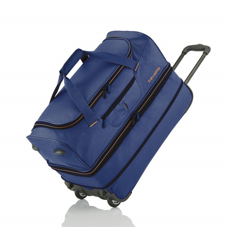 Reisetasche Basics Blau Orange, Farbe: blau/petrol, Marke: Travelite, EAN: 4027002056756, Abmessungen in cm: 55x32x29, Bild 4 von 5