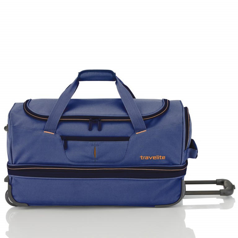 Reisetasche Basics Blau Orange, Farbe: blau/petrol, Marke: Travelite, EAN: 4027002056756, Abmessungen in cm: 55x32x29, Bild 2 von 5
