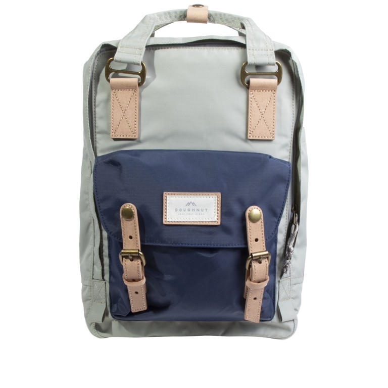 Rucksack Jungle Series Macaroon mit Laptopfach 13 Zoll Volumen 16 Liter Light Grey Navy, Farbe: grau, Marke: Doughnut, EAN: 4895222507477, Abmessungen in cm: 28x38x11, Bild 1 von 12