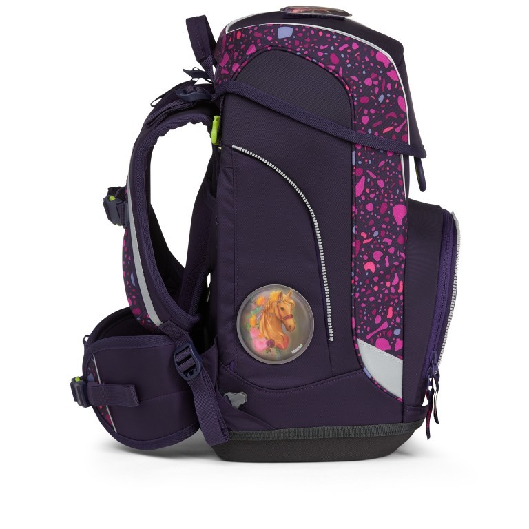 Schulranzen Cubo Set 5-teilig Modell 2022 PferdeflüstBärer, Farbe: flieder/lila, Marke: Ergobag, EAN: 4057081119509, Abmessungen in cm: 25x40x20, Bild 3 von 12