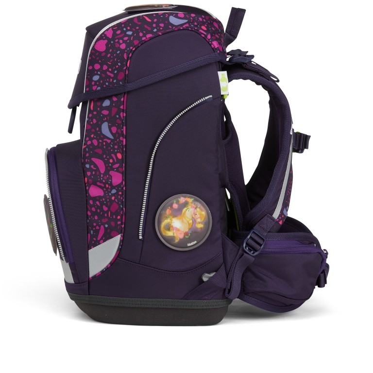 Schulranzen Cubo Set 5-teilig Modell 2022 PferdeflüstBärer, Farbe: flieder/lila, Marke: Ergobag, EAN: 4057081119509, Abmessungen in cm: 25x40x20, Bild 4 von 12