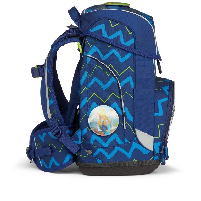 Schulranzen Cubo Set 5-teilig Modell 2022 FallrückziehBär, Farbe: blau/petrol, Marke: Ergobag, EAN: 4057081119523, Abmessungen in cm: 25x40x20, Bild 3 von 12