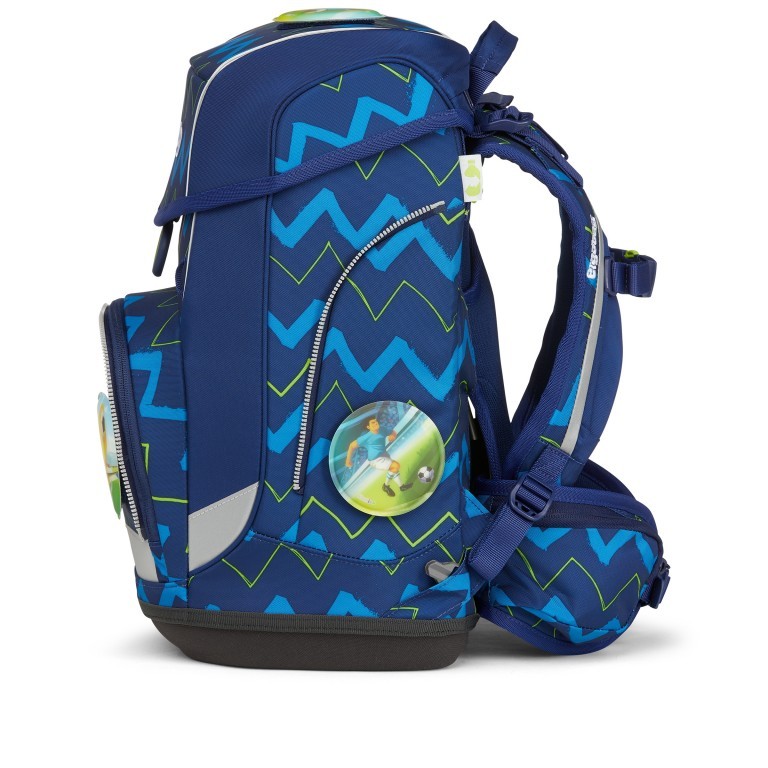 Schulranzen Cubo Set 5-teilig Modell 2022 FallrückziehBär, Farbe: blau/petrol, Marke: Ergobag, EAN: 4057081119523, Abmessungen in cm: 25x40x20, Bild 4 von 12