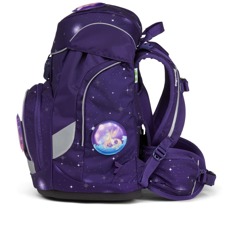 Schulranzen Pack Galaxy Glow Edition Set 6-teilig Modell 2022 Bärgasus, Farbe: flieder/lila, Marke: Ergobag, EAN: 4057081119325, Abmessungen in cm: 25x35x22, Bild 5 von 12