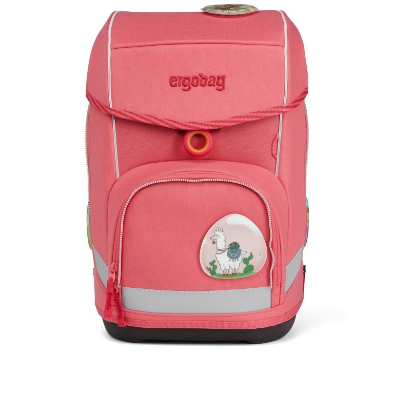 Schulranzen Cubo Eco Hero Edition Set 5-teilig Modell 2022 Lamas in Bärjamas, Farbe: rosa/pink, Marke: Ergobag, EAN: 4057081119684, Abmessungen in cm: 25x40x20, Bild 2 von 11