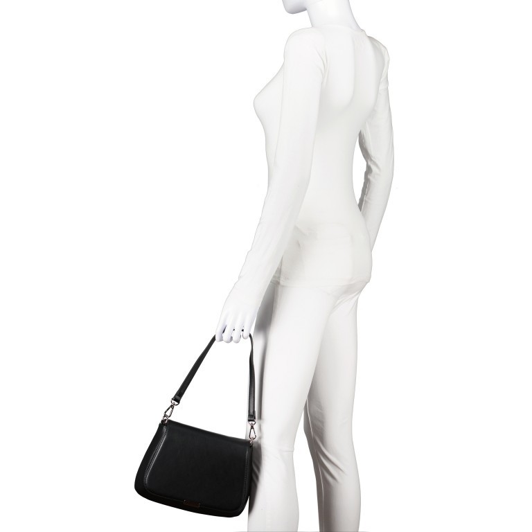 Tasche Bente Saddle Black Silver, Farbe: schwarz, Marke: Seidenfelt, EAN: 4251817617509, Abmessungen in cm: 25x20x5, Bild 3 von 7