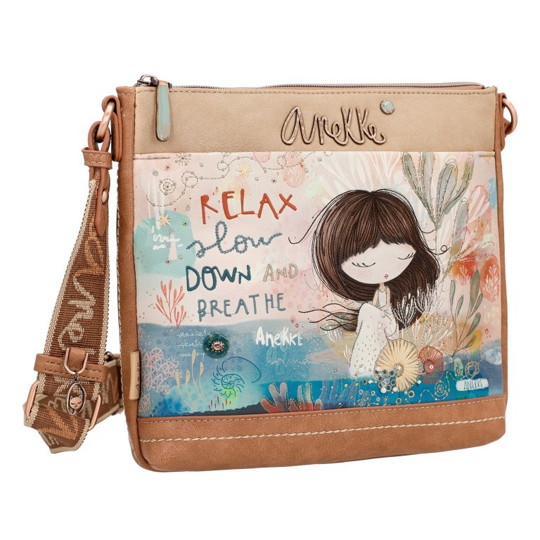 Umhängetasche Mediterranean Crossbody Bag Beige, Farbe: beige, Marke: Anekke, EAN: 8434172166301, Abmessungen in cm: 25x25x8, Bild 3 von 9