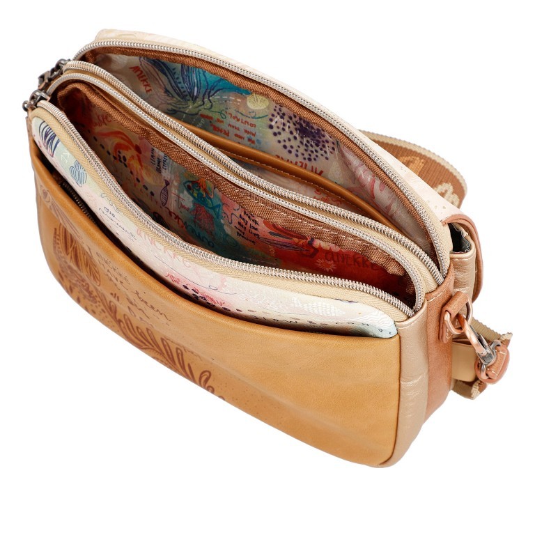 Umhängetasche Mediterranean Crossbody Bag Beige, Farbe: beige, Marke: Anekke, EAN: 8434172167001, Abmessungen in cm: 25x18x7, Bild 5 von 9
