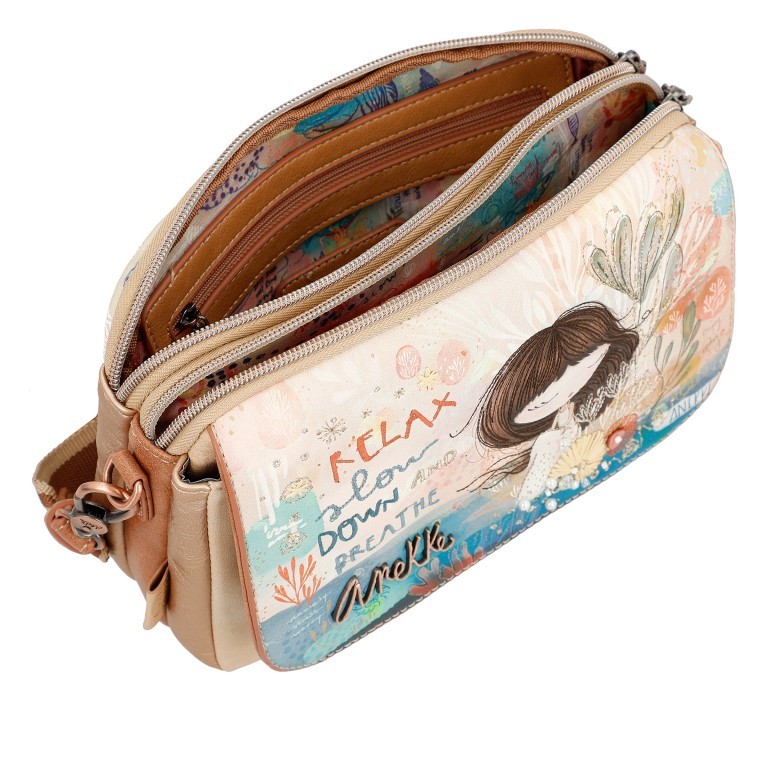 Umhängetasche Mediterranean Crossbody Bag Beige, Farbe: beige, Marke: Anekke, EAN: 8434172167001, Abmessungen in cm: 25x18x7, Bild 6 von 9