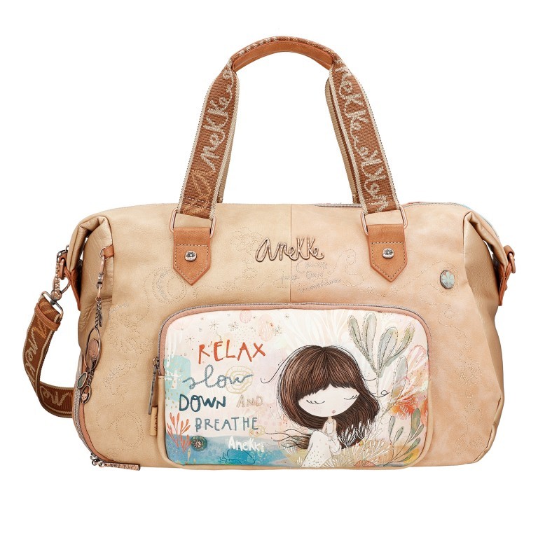 Reisetasche Mediterranean Travel Bag Beige, Farbe: beige, Marke: Anekke, EAN: 8434172168909, Abmessungen in cm: 45x33x22, Bild 2 von 9