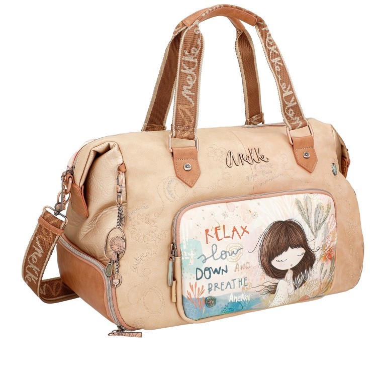 Reisetasche Mediterranean Travel Bag Beige, Farbe: beige, Marke: Anekke, EAN: 8434172168909, Abmessungen in cm: 45x33x22, Bild 3 von 9