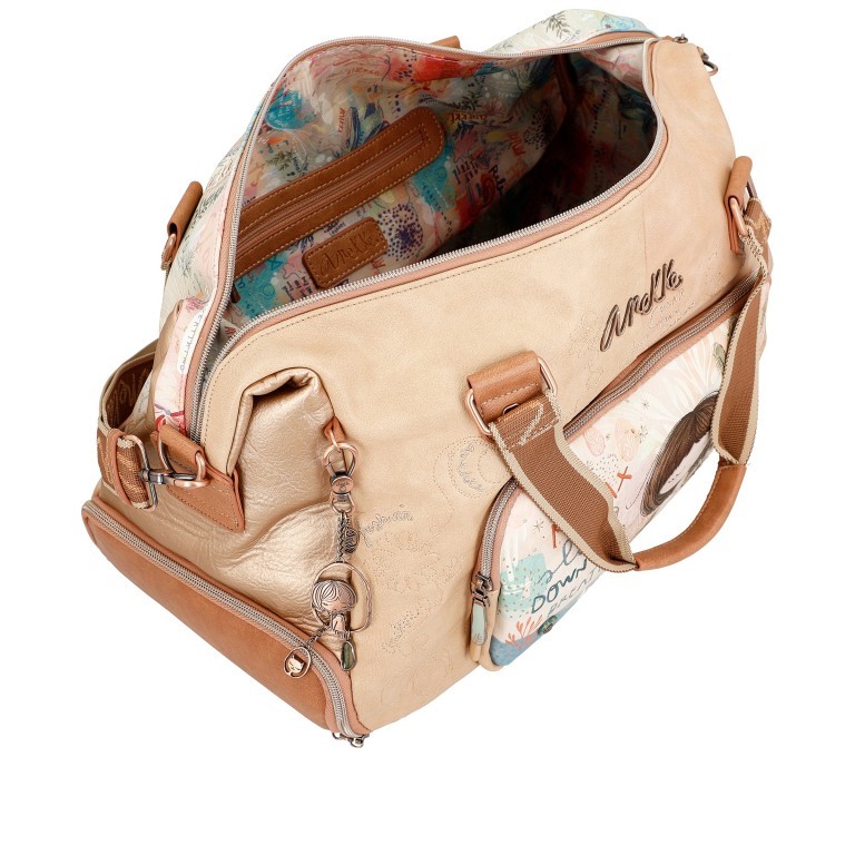 Reisetasche Mediterranean Travel Bag Beige, Farbe: beige, Marke: Anekke, EAN: 8434172168909, Abmessungen in cm: 45x33x22, Bild 7 von 9