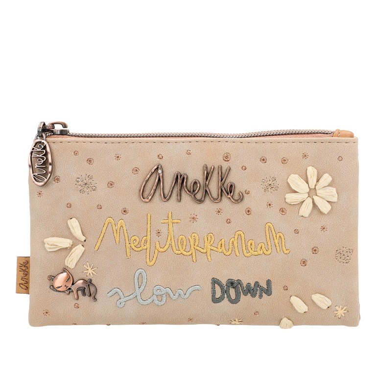 Geldbörse Mediterranean Wallet Beige, Farbe: beige, Marke: Anekke, EAN: 8434172174702, Abmessungen in cm: 18x10x2, Bild 1 von 8