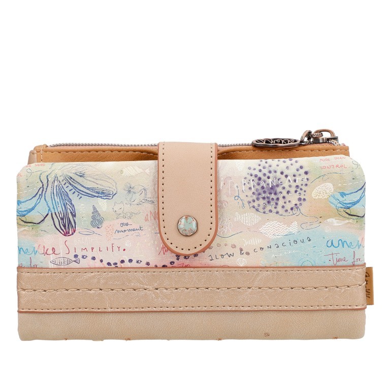 Geldbörse Mediterranean Wallet Beige, Farbe: beige, Marke: Anekke, EAN: 8434172174702, Abmessungen in cm: 18x10x2, Bild 3 von 8