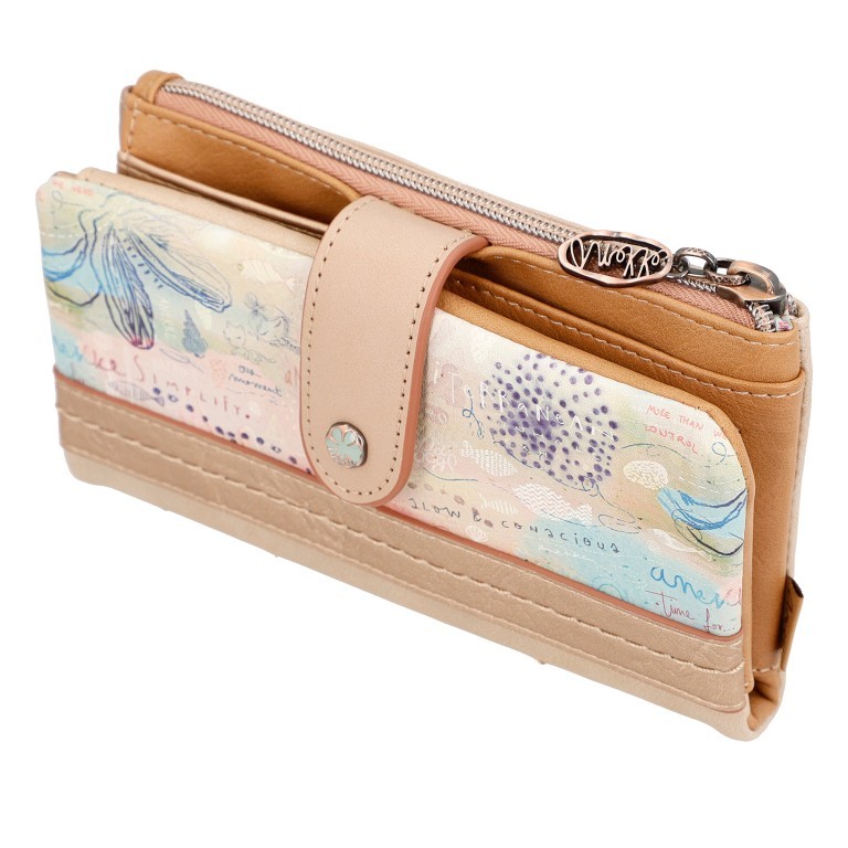 Geldbörse Mediterranean Wallet Beige, Farbe: beige, Marke: Anekke, EAN: 8434172174702, Abmessungen in cm: 18x10x2, Bild 4 von 8