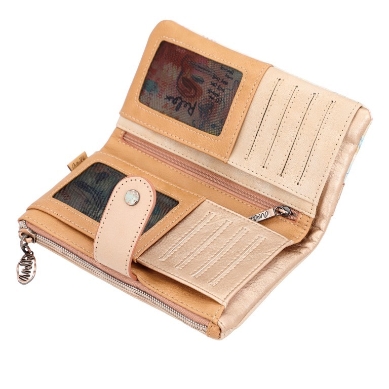 Geldbörse Mediterranean Wallet Beige, Farbe: beige, Marke: Anekke, EAN: 8434172174702, Abmessungen in cm: 18x10x2, Bild 5 von 8