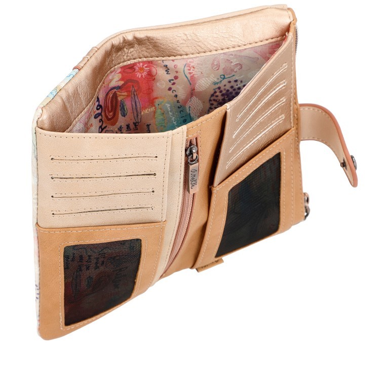 Geldbörse Mediterranean Wallet Beige, Farbe: beige, Marke: Anekke, EAN: 8434172174702, Abmessungen in cm: 18x10x2, Bild 6 von 8