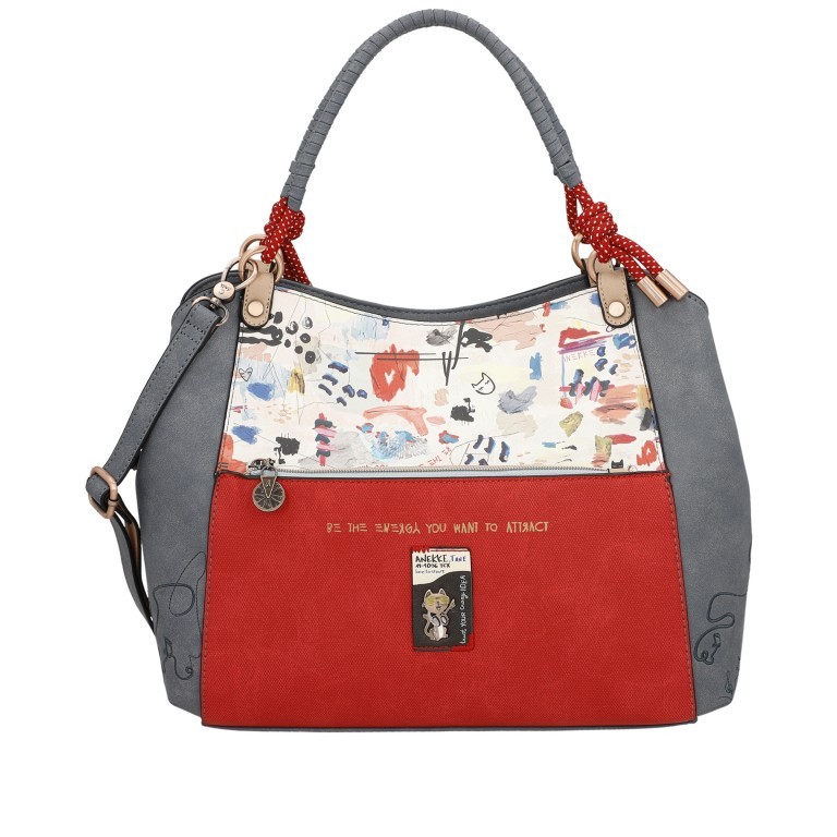 Handtasche Fun & Music Shorthandle Bag Hellblau, Farbe: blau/petrol, Marke: Anekke, EAN: 8434172156302, Abmessungen in cm: 34x280x14, Bild 4 von 11