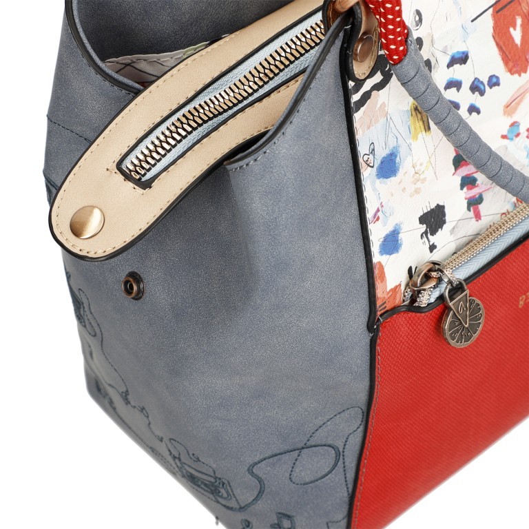 Handtasche Fun & Music Shorthandle Bag Hellblau, Farbe: blau/petrol, Marke: Anekke, EAN: 8434172156302, Abmessungen in cm: 34x280x14, Bild 9 von 11