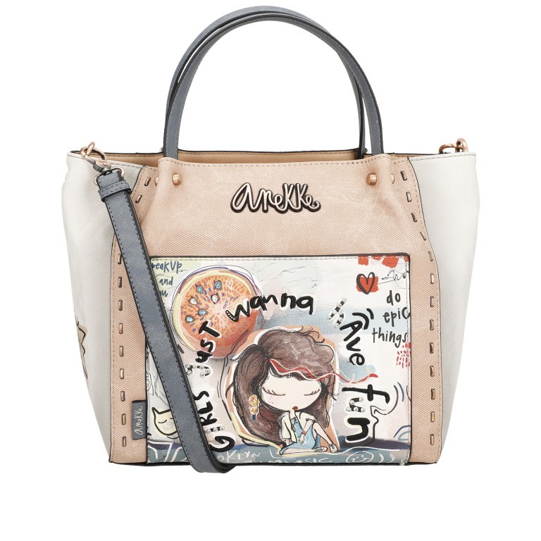 Handtasche Fun & Music Shorthandle Bag Beige, Farbe: beige, Marke: Anekke, EAN: 8434172156401, Bild 1 von 10