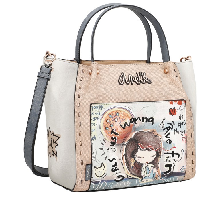 Handtasche Fun & Music Shorthandle Bag Beige, Farbe: beige, Marke: Anekke, EAN: 8434172156401, Bild 3 von 10