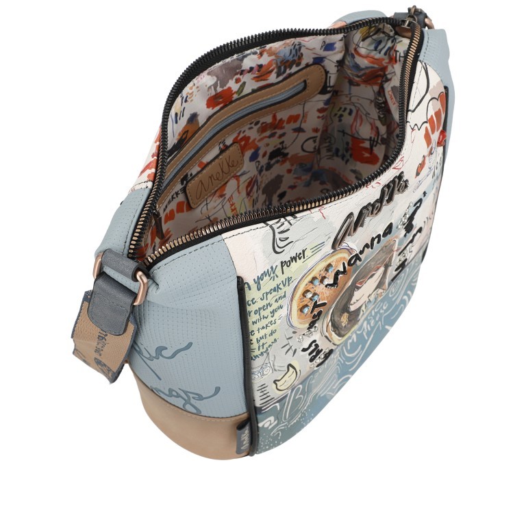 Umhängetasche Fun & Music Crossbody Bag Hellblau, Farbe: blau/petrol, Marke: Anekke, EAN: 8434172157408, Bild 8 von 11