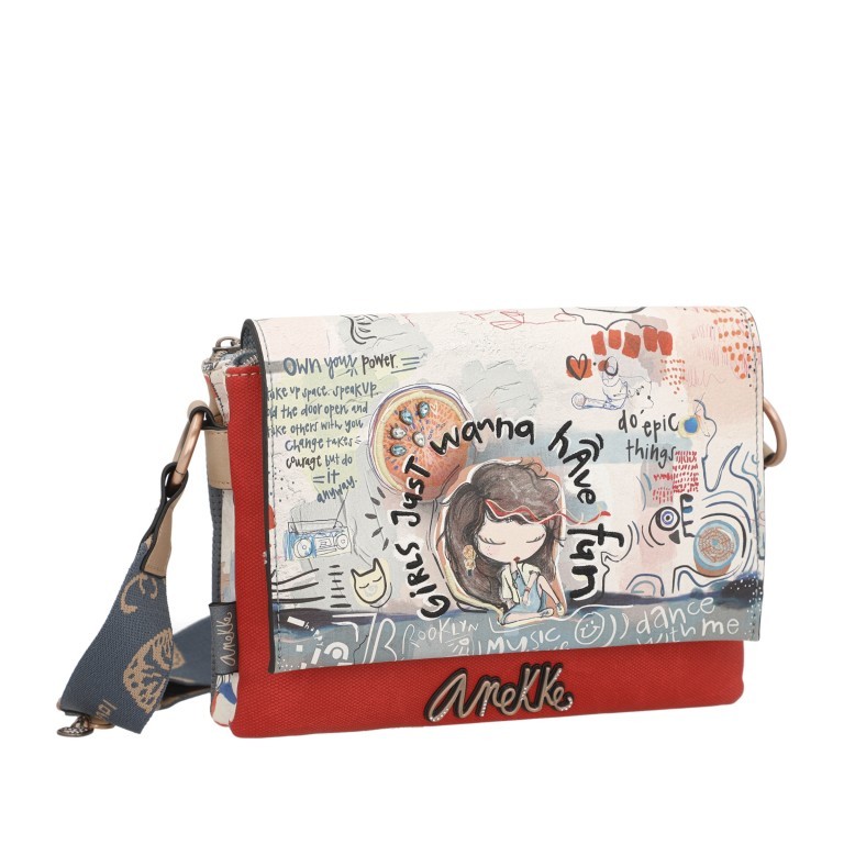 Umhängetasche Fun & Music Crossbody Bag Hellblau, Farbe: blau/petrol, Marke: Anekke, EAN: 8434172157804, Abmessungen in cm: 24x15x7, Bild 3 von 9