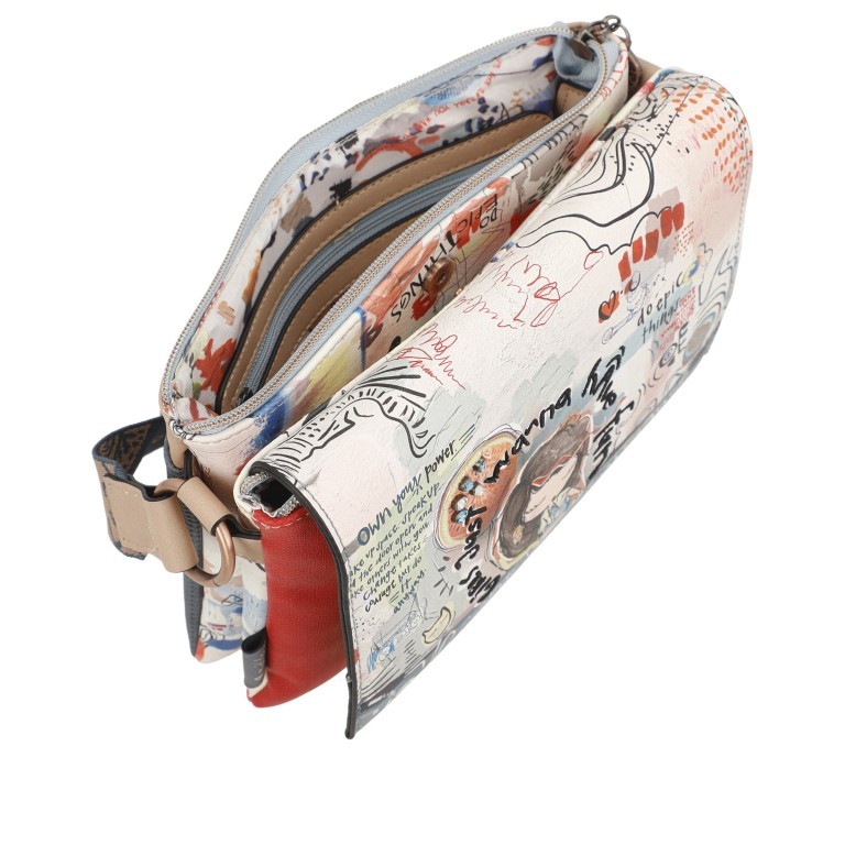 Umhängetasche Fun & Music Crossbody Bag Hellblau, Farbe: blau/petrol, Marke: Anekke, EAN: 8434172157804, Abmessungen in cm: 24x15x7, Bild 9 von 9