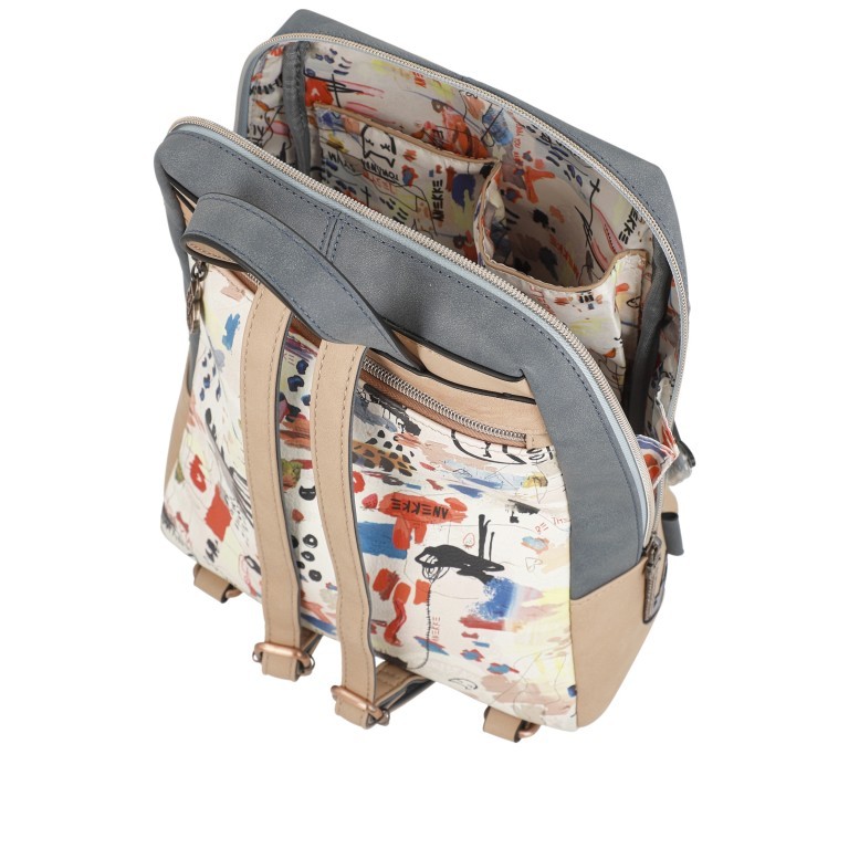 Rucksack Fun & Music Backpack Hellblau, Farbe: blau/petrol, Marke: Anekke, EAN: 8434172158405, Abmessungen in cm: 26x32x10, Bild 6 von 10