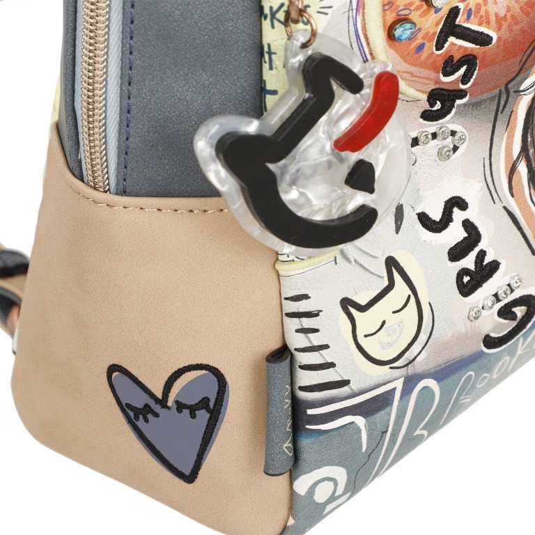Rucksack Fun & Music Backpack Hellblau, Farbe: blau/petrol, Marke: Anekke, EAN: 8434172158405, Abmessungen in cm: 26x32x10, Bild 9 von 10