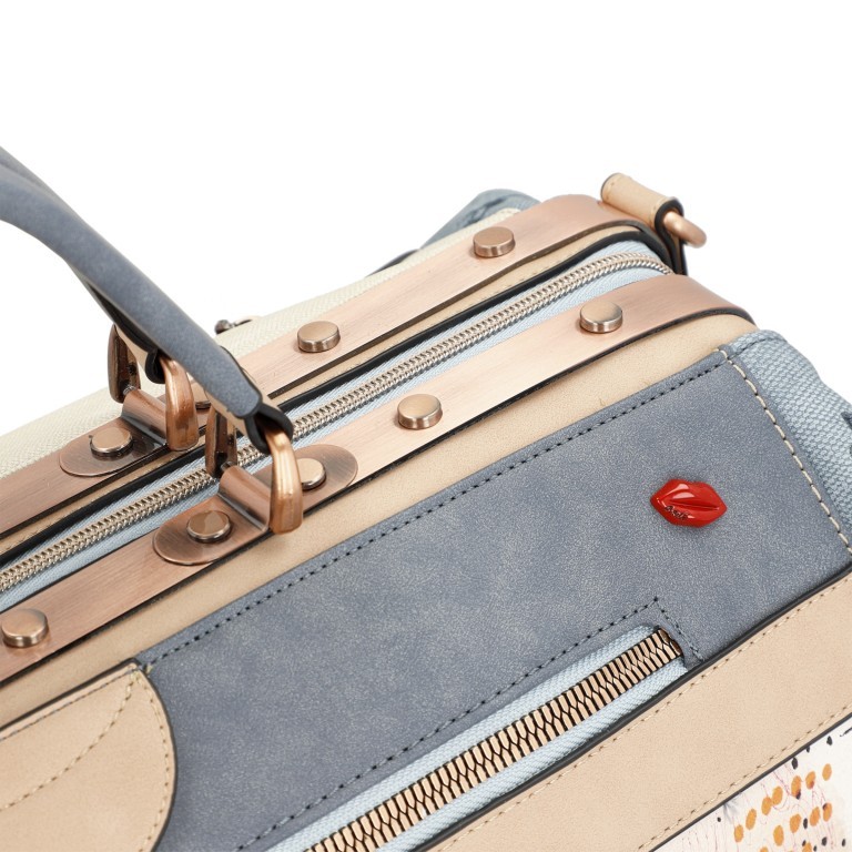 Reisetasche Fun & Music Travel Bag mit Bügelverschluss Hellblau, Farbe: blau/petrol, Marke: Anekke, EAN: 8434172159808, Abmessungen in cm: 49x30x21, Bild 10 von 10