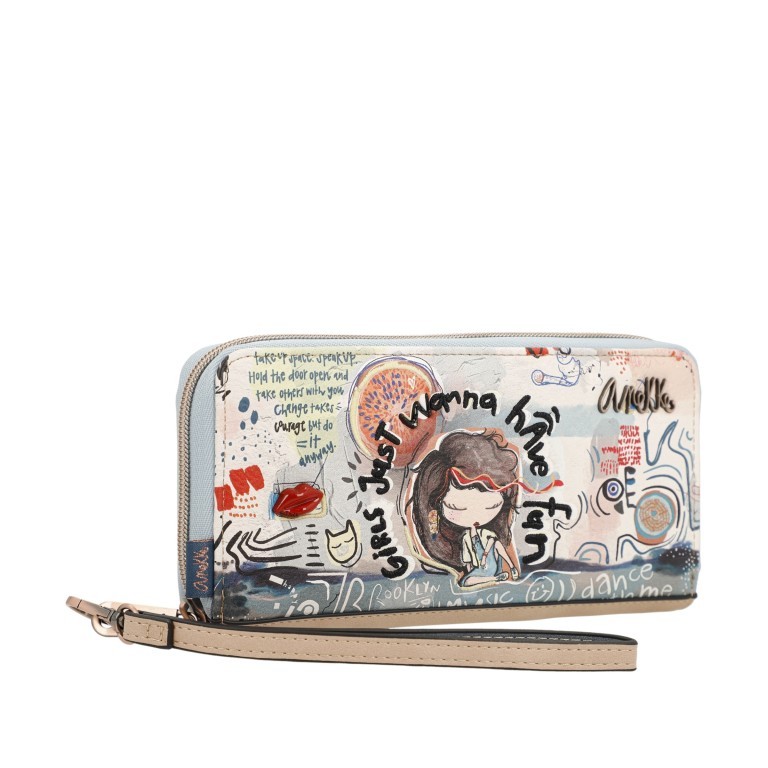 Geldbörse Fun & Music Wallet Hellblau, Farbe: blau/petrol, Marke: Anekke, EAN: 8434172161108, Abmessungen in cm: 20x10x2, Bild 2 von 12