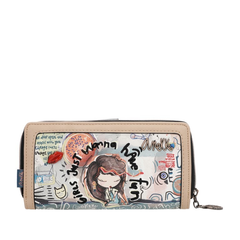 Geldbörse Fun & Music Wallet Hellblau, Farbe: blau/petrol, Marke: Anekke, EAN: 8434172161405, Abmessungen in cm: 18x10x3, Bild 1 von 11