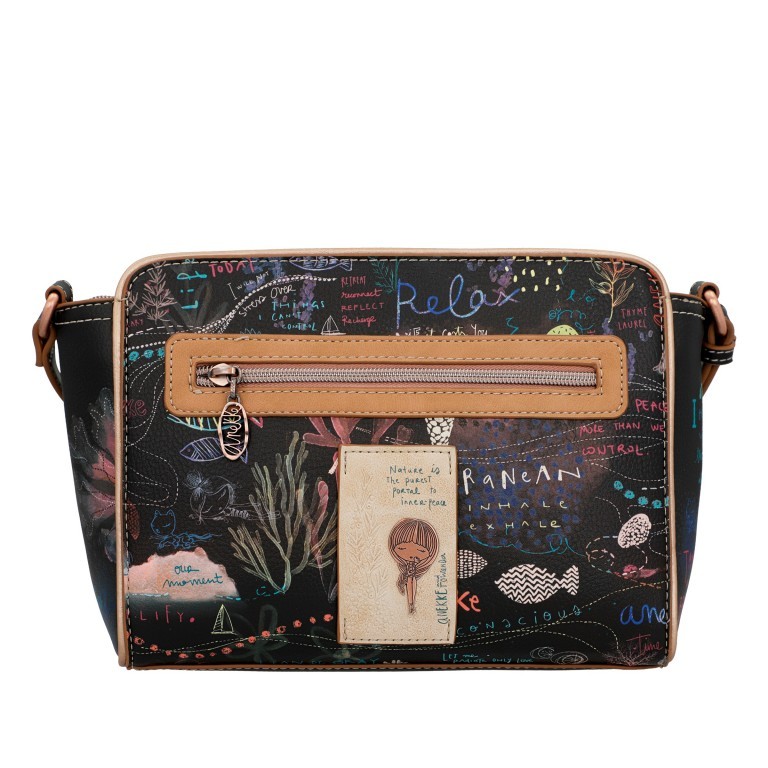 Umhängetasche Mediterranean Crossbody Bag Schwarz, Farbe: schwarz, Marke: Anekke, EAN: 8434172175303, Abmessungen in cm: 26x19x9, Bild 4 von 7