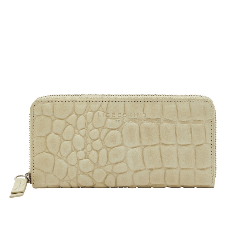 Geldbörse Waxy Kroko Gigi Wallet mit RFID-Schutz Warm Beige, Farbe: beige, Marke: Liebeskind Berlin, EAN: 4064657015936, Abmessungen in cm: 19x9.5x2.5, Bild 1 von 4