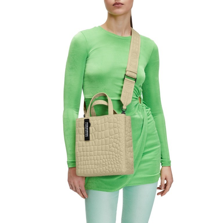 Tasche Paper Bag Waxy Kroko S Warm Beige, Farbe: beige, Marke: Liebeskind Berlin, EAN: 4064657019026, Abmessungen in cm: 22x25x11.5, Bild 3 von 5