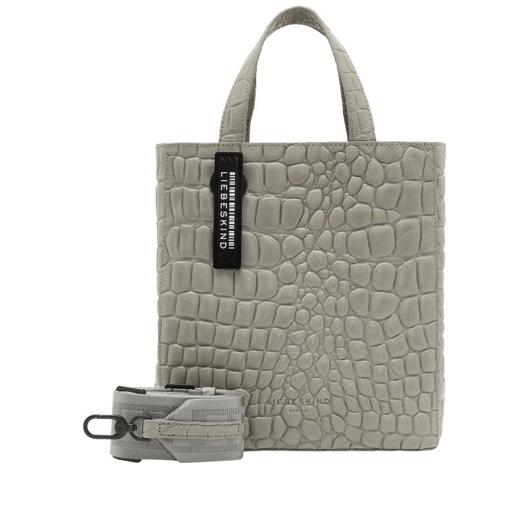 Tasche Paper Bag Waxy Kroko S Titan, Farbe: grau, Marke: Liebeskind Berlin, EAN: 4064657019033, Abmessungen in cm: 22x25x11.5, Bild 1 von 5