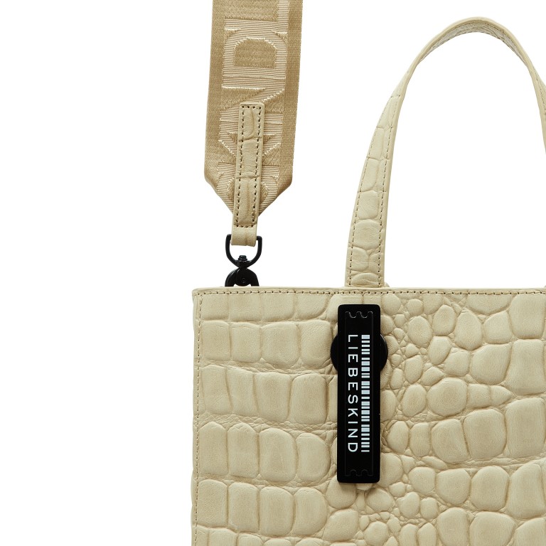 Handtasche Paper Bag Tote M Waxy Kroko Warm Beige, Farbe: beige, Marke: Liebeskind Berlin, EAN: 4064657019217, Abmessungen in cm: 29x35x14.5, Bild 5 von 5