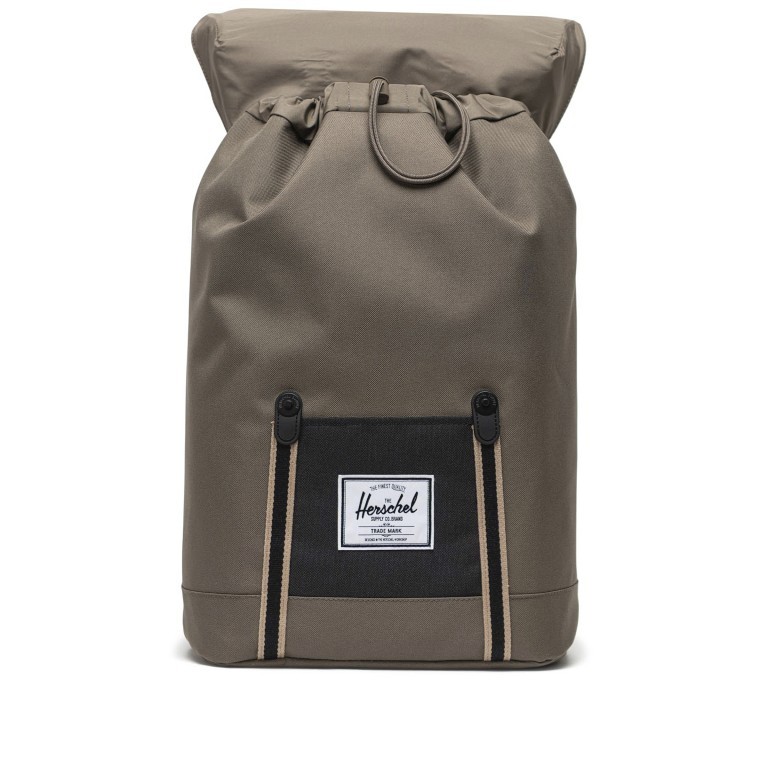 Rucksack Retreat Rubber Straps Volumen 18 Liter Bungee Cord Black, Farbe: braun, Marke: Herschel, EAN: 0828432544820, Abmessungen in cm: 34x46x12, Bild 5 von 5