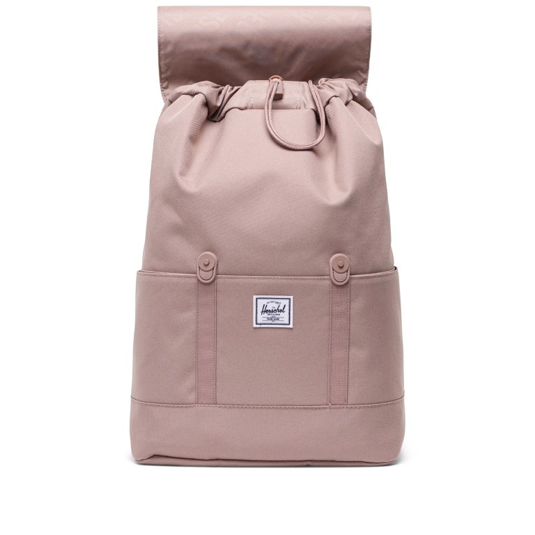 Rucksack Retreat Small Eco Rubber Straps Volumen 14.5 Liter Ash Rose, Farbe: rosa/pink, Marke: Herschel, EAN: 0828432551293, Abmessungen in cm: 27.9x41.9x14, Bild 6 von 6